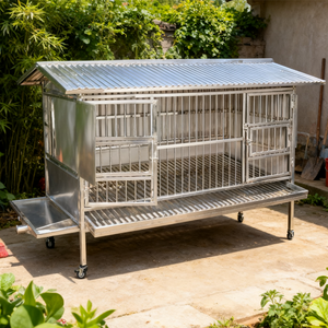 Fabrika çıkışlı teslimat, özelleştirilebilir güvenli ve nefes alan paslanmaz çelik evcil hayvan kafesi - Product Image 1