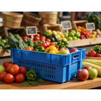 Caisse en plastique empilable et panier de transport en maille pour fruits et légumes - Durable et recyclable