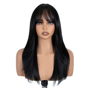 Perruque synthétique transparente FREEDOM pour perruque Lace Front avec <span class=keywords><strong>frange</strong></span>, 20 pouces, lisse et dégradée, pour femmes noires, perruque de cosplay - Product Image 1