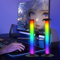 Barras de Luz LED RGB (Paquete de 2), Lámpara Ambiental para Escritorio de Juegos, Sincronización con Música, Control Remoto por Aplicación, para Decoración de Habitaciones de Gamers de PC