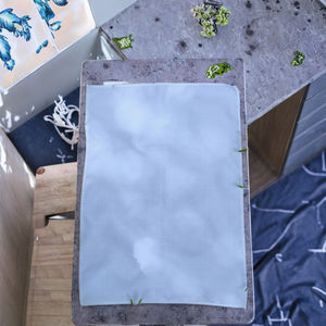 Paños de Cocina de Poliéster, Lino y Algodón Tejidos al por Mayor para Uso Doméstico, Blancos Lisos de Secado Rápido 50x70cm, Listos para Sublimación - Product Image 3