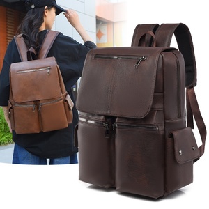 Nouveau Sac à Dos Rétro en <span class=keywords><strong>Cuir</strong></span> PU Durable Grande Capacité Tendance Cool pour Étudiants Sac d'École Décontracté <span class=keywords><strong>Homme</strong></span> Femme Voyage 37 - Product Image 1