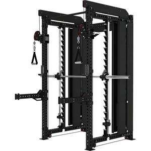 Rack de Squat Pliable en Métal pour Usage Domestique, Équipement Commercial avec Poulie Multifonctionnelle 2-en-1 <span class=keywords><strong>Réglable</strong></span> et Plaque de Protection - Product Image 1