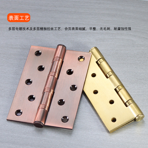 Bisagra de acero inoxidable ensanchada silenciosa 5x3.5x3 para puerta de madera de alta resistencia, bisagra negra con rodamiento - Product Image 5