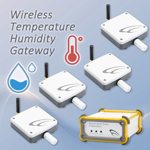 Système de enregistrement de données de température et d'humidité sans fil IoT avec 4 capteurs et passerelle cloud pour la surveillance environnementale à distance - Product Image 1