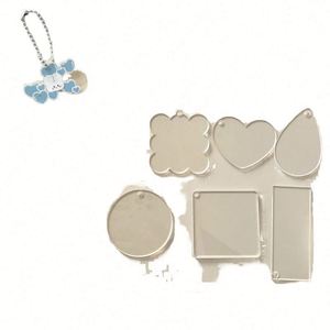 New Style Clear <b>Plastic</b> Acrylic Keychain Blanks Pendants Circle <b>Disc</b> Keyring Set - Product Image 1