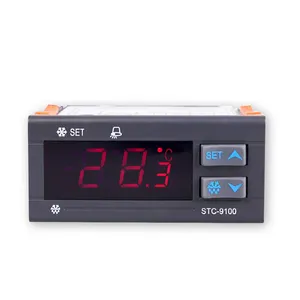 Цифровой термостат STC-9100 24 часа 10А, холодильная сигнализация размораживания, измерение температуры