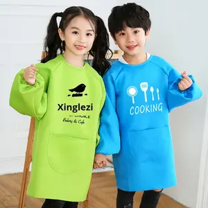 Tablier de peinture réversible à manches longues en polyester pour enfants X-6665, pour les enfants plus âgés, tablier pour la maternelle, <span class=keywords><strong>dessin</strong></span> artistique - Product Image 4