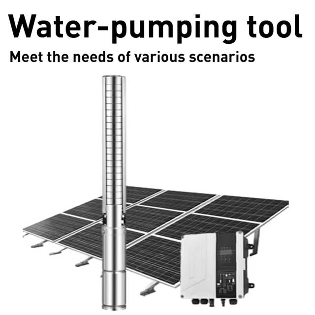 1-200m³/h MPPT Controlled High Efficiency AC/DC Submersible Stainless Steel Solar Water Pump Energy Saving Irrigation Equipment