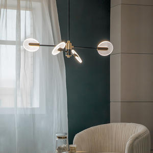 Modern Minimalist <b>LED</b> Lighting Fixture Creative <b>Light</b> Guide <b>for</b> <b>Living</b> <b>Room</b> Dining <b>Room</b> Nordic Luxury Art Pendant Chandelier - Product Image 2