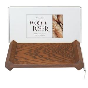 Bandeja de Almacenamiento de Madera Famorisse, Rectangular, Madera Natural Sólida, Resistente al Agua, Organizador para Cocina y Hogar - Product Image 3