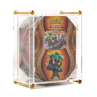 Protetor de cartões pokemon yugioh mtg, caixa de acrílico, organizador de tela japonesa, para exibição de estanho