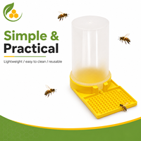 Bouteille d'alimentation pour abeilles de 500 ml avec bouchons anti-étouffement, remplissage facile par l'entrée, mangeoire transparente pour ruche, équipement d'apiculture