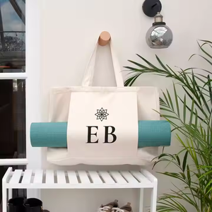 ถุงผ้าใส่โยคะขนาดใหญ่แบบมีโลโก้และชื่อเสื่อโยคะแบบออแกนิก - Product Image 6