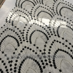 Роскошная Золотая градиентная секция стеклянная полоса Мозаичная Плитка Кухня Идеи Водонепроницаемый Ванная комната Душ художественная настенная мозаика - Product Image 4