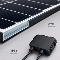 Panneau solaire 650W 680W 700W 720W 740W, module bifacial de type N à double vitrage pour système solaire sur toit, centrale solaire au sol