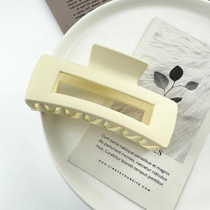 सरल ज्यामितीय आयत वर्ग प्लास्टिक बड़े आकार के फैशन हेयर क्लैंप महिलाओं के लिए - Product Image 5