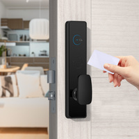Cerradura de tarjeta de hotel RFID de aleación de aluminio duradero Software de sistema de gestión inteligente T5557 IC Cerradura de tarjeta magnética de habitación de puerta de madera