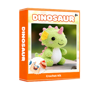 OEM Support <b>Knitting</b> <b>Toy</b> Crochet Kits DIY Art Craft Set Wool Kits Amigurumi Dinosaur Crochet Kit for Children - Product Image 3