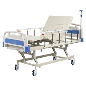 Высококачественная Современная ручная кровать для пациента Hebei, трехфункциональная Больничная койка с пультом дистанционного управления, ручная Больничная койка - Product Image 4