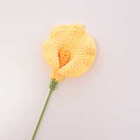 Fleur artificielle en fil de lin tissée à la main, motif fer à cheval, fleur éternelle, crochetée, pour décoration intérieure