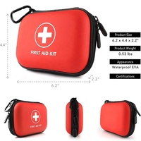 Trousse de Premiers Soins Mini en EVA, 101 Pièces, Étanche, Petite Trousse Médicale pour la Maison et l'Extérieur