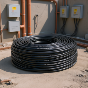 Fil de cuivre gainé d'aluminium Volteck CCA-10N 100 mètres, noir, monobrin, 10 AWG, avec isolation en PVC pour applications électriques 600V - Product Image 2