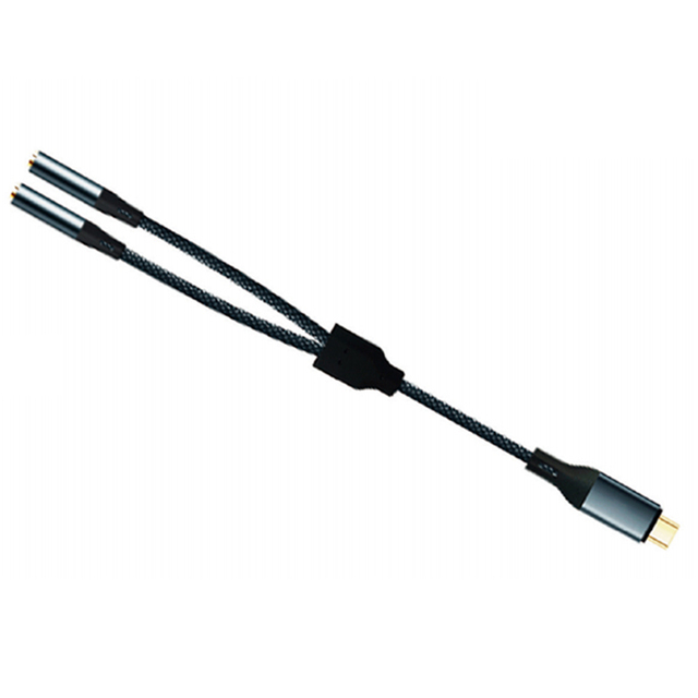 For Type C to Headphone Jack Adapter Cable 2 1 Dual TYPE C Braid Shielding 3A Fast Charging Audio Aux Connector for Camera