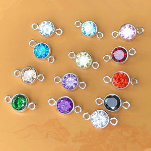 925 כסף סטרלינג 4 מ "מ כפולה עם זירקון קסם זירקון 3 מטר לידה - Product Image 5