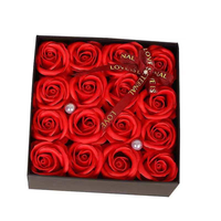 Fleurs de savon artificielles faites à la main en carton rigide de maïs recyclé, gaufrées, personnalisables, en forme de rose, pour cadeaux en gros
