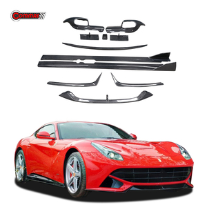 Kit carrosserie style RZ en fibre de carbone à prix réduit pour Ferrari F12 : lèvre avant, lèvre arrière, jupes latérales, spoiler. - Product Image 1