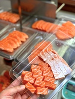 Produits japonais haut de gamme, barquette transparente jetable en PET, steak, viande, contenant alimentaire personnalisable, conserve la fraîcheur, utilisation en supermarché