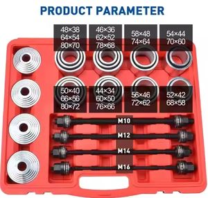 28-teiliges Eisenhülsen-Abziehgerät Chassis-Lager-Demontagewerkzeug 28 Lagerabzieher Druckhülsen für Wartungsarbeiten - Product Image 3