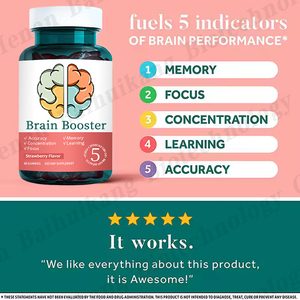 Alpha não nootropic não tăng cường bổ sung cho trẻ em & bộ nhớ người lớn, tinh thần rõ ràng & cải thiện nhận thức tập trung Gummies - Product Image 3