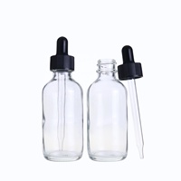 Botol Tetes Kaca, Tetes Kaca Serum Bening Boston Amber 2Oz 30Ml 60Ml 1Oz 2