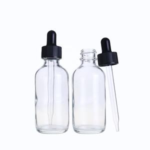 1oz 2oz 30ml 60ml Boston Amber temizle serum yağı cam damlalık şişeler pipet ile - Product Image 3