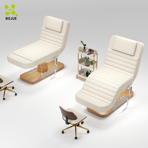 Lujo moderno oro blanco salón muebles 4 Motor eléctrico belleza Facial masaje cama Mesa silla Facial Spa cama de pestañas - Product Image 4