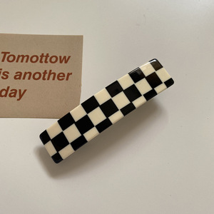 Ins màu đen và trắng checkerboard Memphis kẹp tóc tấm tóc Cá Mập Clip tóc Claw Clips đối với phụ nữ Box Set - Product Image 2