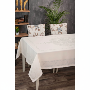 Jumbo for Coated <b>Waterproof</b> Square Tablecloth Floral Printed Seamlessly Woven 140x180cm Turkey-Produced for Home Hotels - Product Image 3