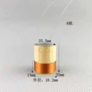 Bobina de Voz para Altavoz de 3/4/5/6.5/8/10/12/15/18 Pulgadas, 19.5mm~100mm, 2 Capas, Aluminio Blanco, Accesorios de Reparación - Product Image 2
