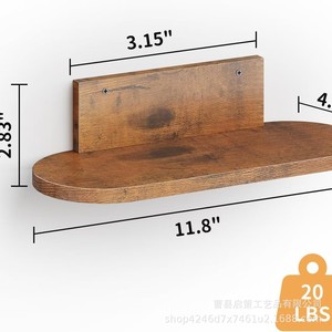 Retro Wooden Wall Mounted Floating <b>Shelf</b> Rectangle Multipurpose Hanging Home Decor Display <b>Rack</b> - Product Image 5