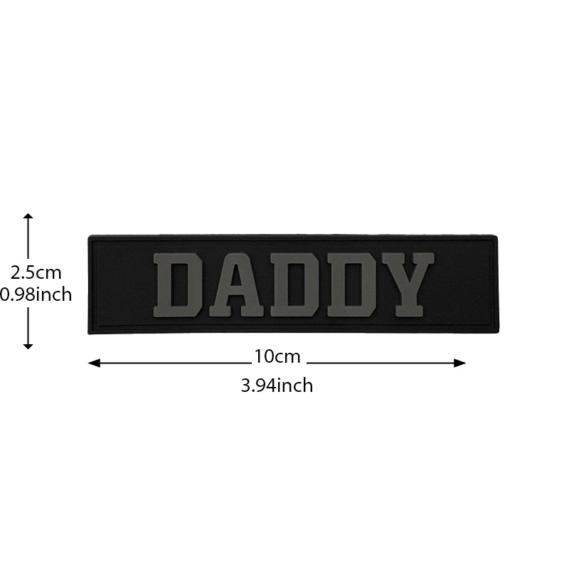 DADDY (long black background gray)