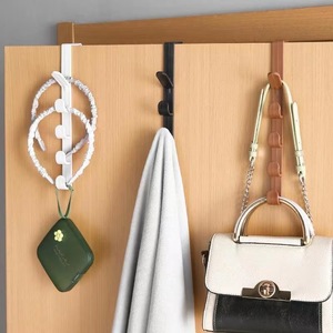 Ganchos para colgar sobre la puerta, 5 ganchos, organizador de almacenamiento de pared de ABS para dormitorio y armario - Product Image 2