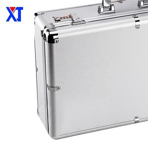 Oem tùy chỉnh kích thước slivery/Đen cứng bảo vệ nhôm trường hợp công cụ với bọt <span class=keywords><strong>CD</strong></span> sàn nhảy trường hợp chuyến bay với chân - Product Image 3