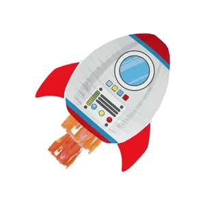 6 uds astronautas creativos planeta bola de papel <span class=keywords><strong>Lampion</strong></span> 30cm cohete colgante linternas de papel para niños decoración de fiesta de cumpleaños - Product Image 4