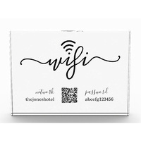 Support acrylique personnalisé personnalisé pour code QR, bloc transparent, porte-affiche pour bureau, magasin, studio