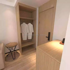 Muebles de Dormitorio Modernos Minimalistas para Habitación Doble de Hotel 3 Estrellas al por Mayor: Juego de Cama de Madera, Sofá, Armario y Mesita de Noche para Apartamento - Product Image 3