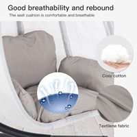 Patio suspendu oeuf chaise extérieur en acier inoxydable hamac balançoire chaise suspendue balcon plafond balançoire chaise avec coussin