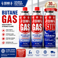 Bouteille de gaz butane portable 220g de haute qualité, cartouche de gaz butane jetable pour cuisinière extérieure, chauffage et torche