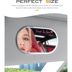 Pegatinas para coche con diseño <span class=keywords><strong>de</strong></span> confianza en <span class=keywords><strong>Dios</strong></span> para espejo retrovisor, pegatinas moradas impermeables <span class=keywords><strong>de</strong></span> PVC para mujer, se adaptan a la mayoría <span class=keywords><strong>de</strong></span> los vehículos - Product Image 4